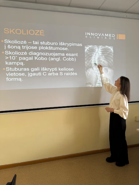 Skoliozės edukacija mokykloms INNOVAMED Skoliozės edukacija mokykloms INNOVAMED